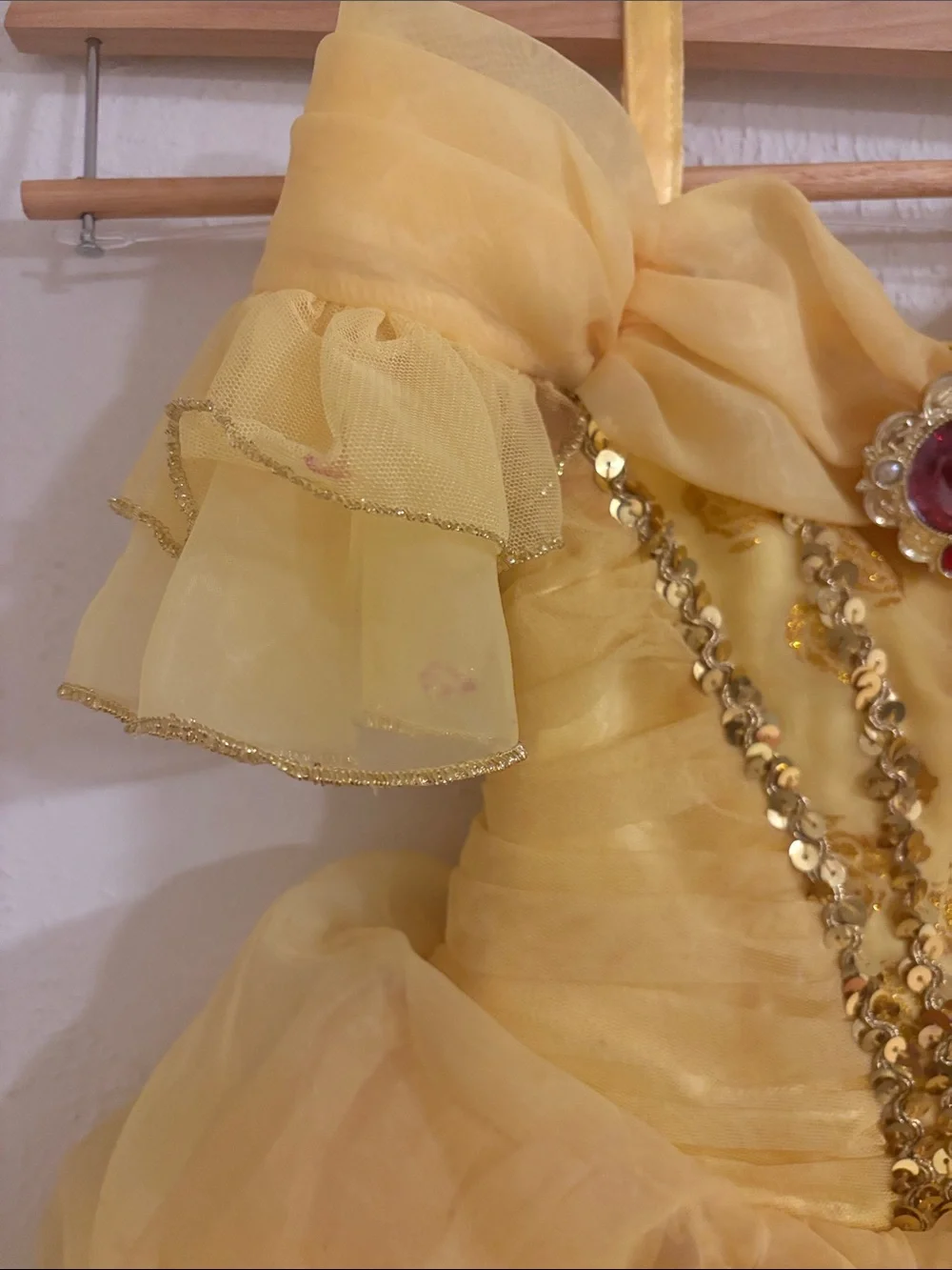 Disney Yellow belle Princess Ball Gown Kids Costume